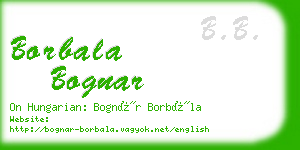 borbala bognar business card